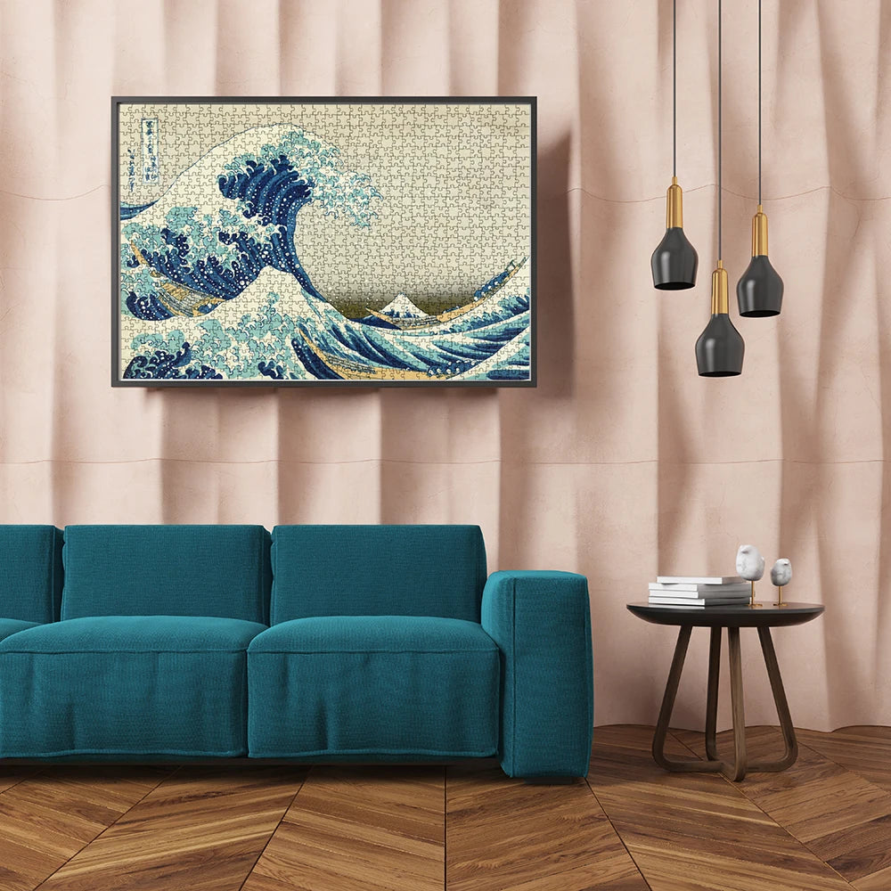 Adults 1000 Piece Difficult Jigsaw Puzzles 50*70Cm the Great Wave off Kanagawa Environmental Theme Series