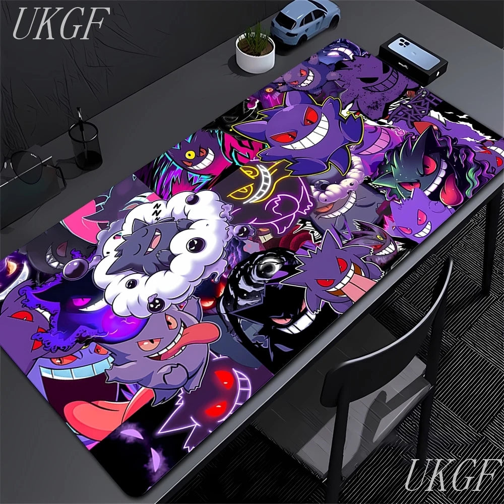 Cute Anime Mouse Pad G-Gengar Gamer Mousepads Big Gaming Mousepad Large Keyboard Mat Desk Pad for Computer Laptop XXL Mouse Pads