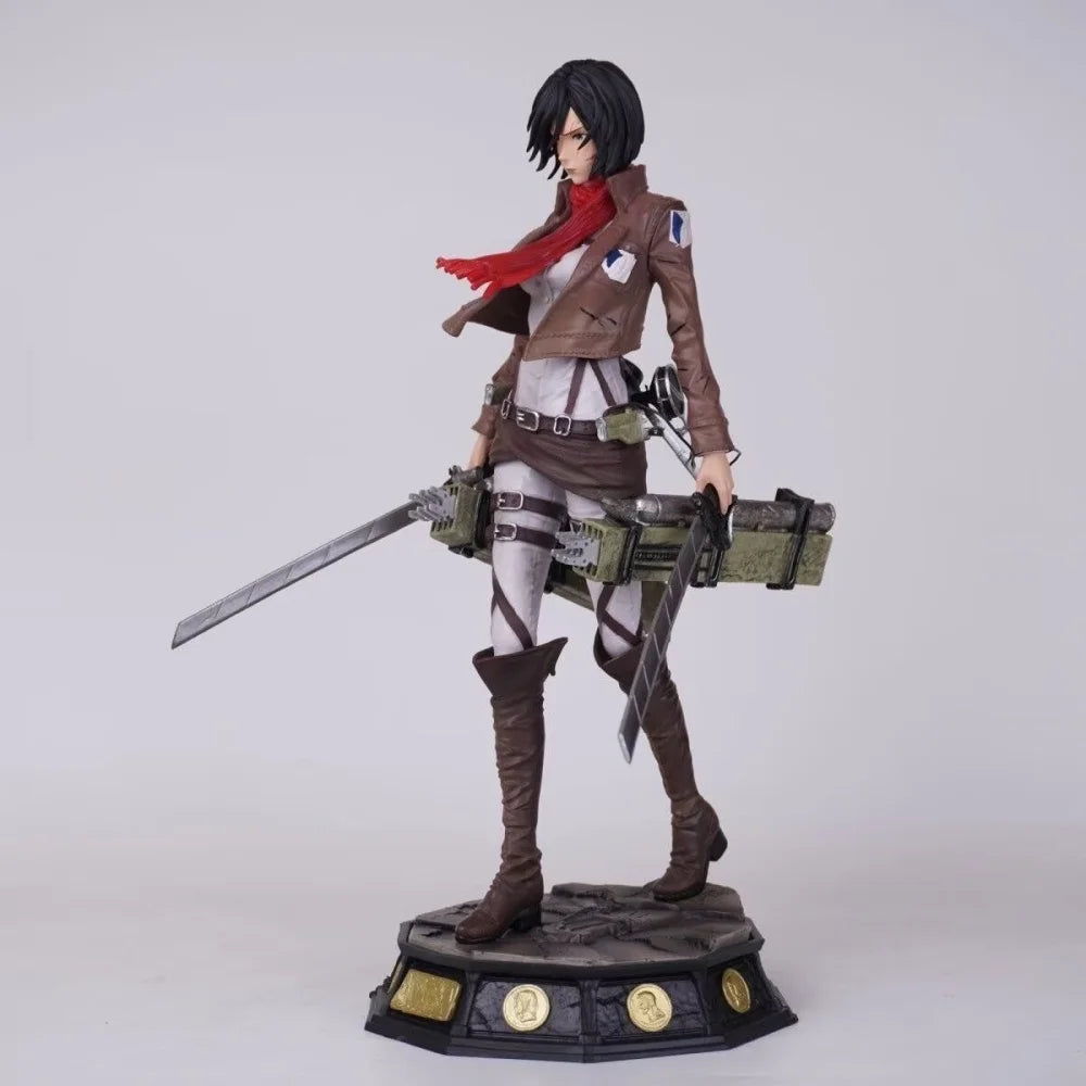 Anime Attack on Titan Figures Mikasa Ackerman Figure 30Cm/11.81Inch PVC Ackerman Action Figure Collection Model Toys Gifts