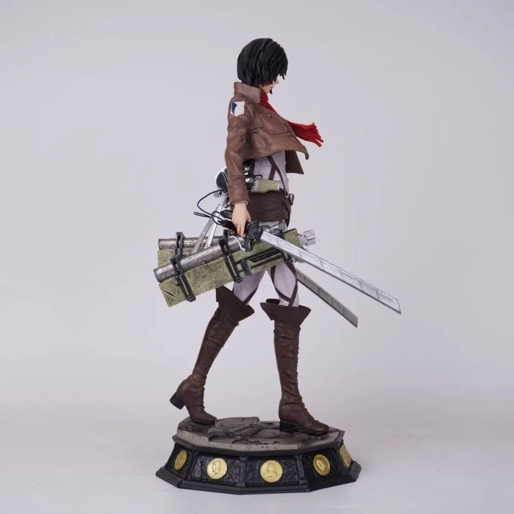 Anime Attack on Titan Figures Mikasa Ackerman Figure 30Cm/11.81Inch PVC Ackerman Action Figure Collection Model Toys Gifts