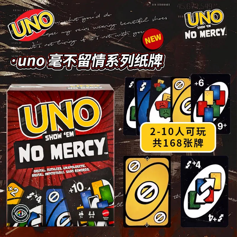 Original Mattel  Show ‘Em No Mercy Card Game Deck Poker Geunine Brand Christmas Gifts Family Parties/Travel Table Games