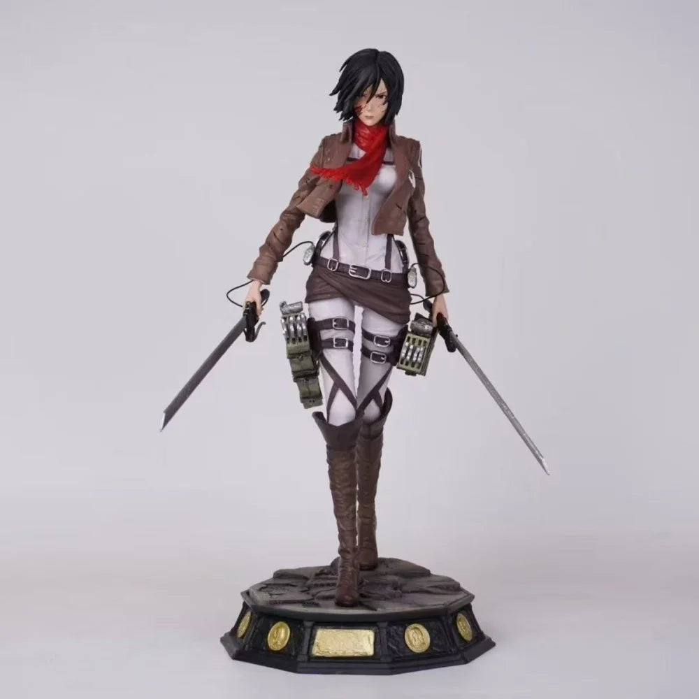 Anime Attack on Titan Figures Mikasa Ackerman Figure 30Cm/11.81Inch PVC Ackerman Action Figure Collection Model Toys Gifts