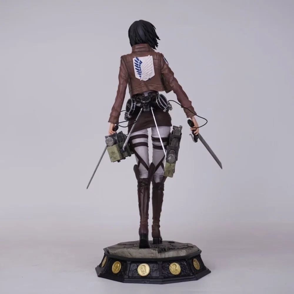 Anime Attack on Titan Figures Mikasa Ackerman Figure 30Cm/11.81Inch PVC Ackerman Action Figure Collection Model Toys Gifts