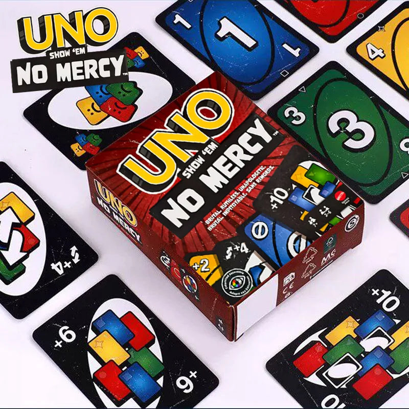 Original Mattel  Show ‘Em No Mercy Card Game Deck Poker Geunine Brand Christmas Gifts Family Parties/Travel Table Games
