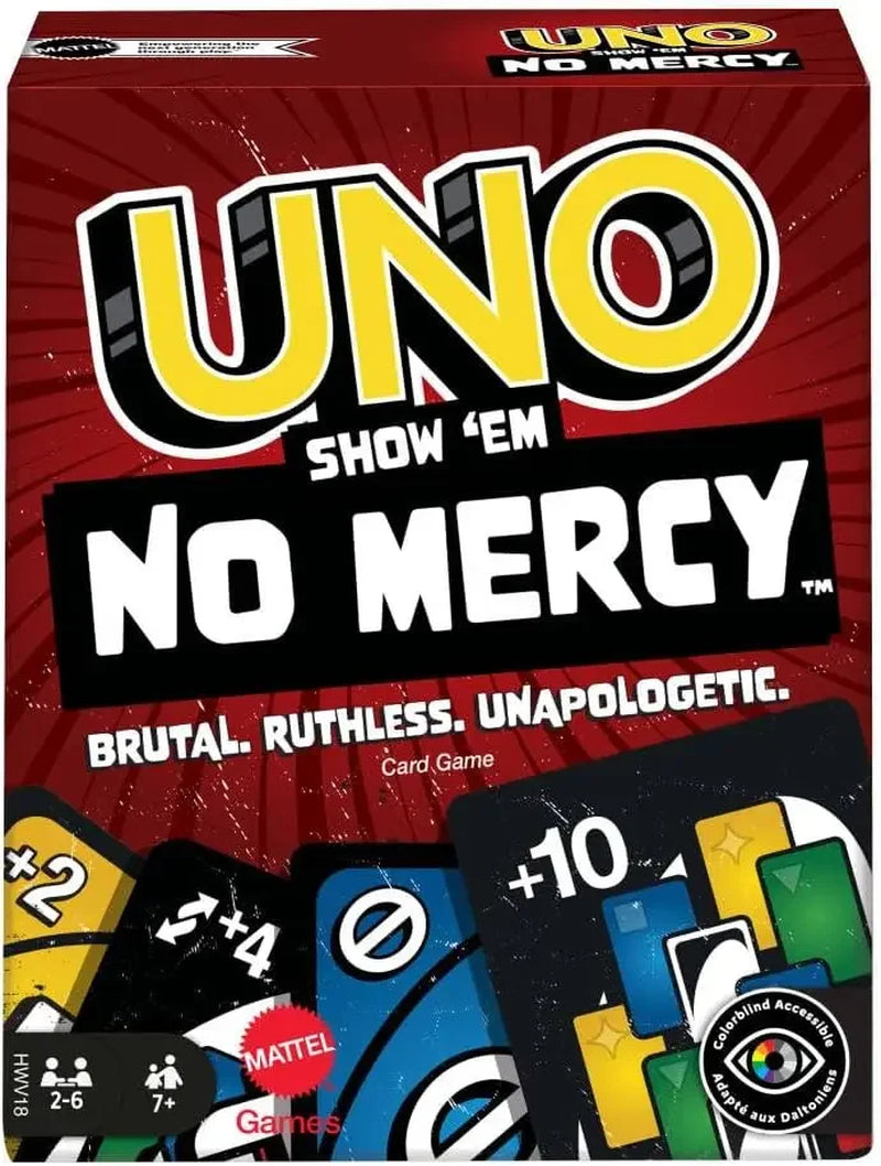 Original Mattel  Show ‘Em No Mercy Card Game Deck Poker Geunine Brand Christmas Gifts Family Parties/Travel Table Games