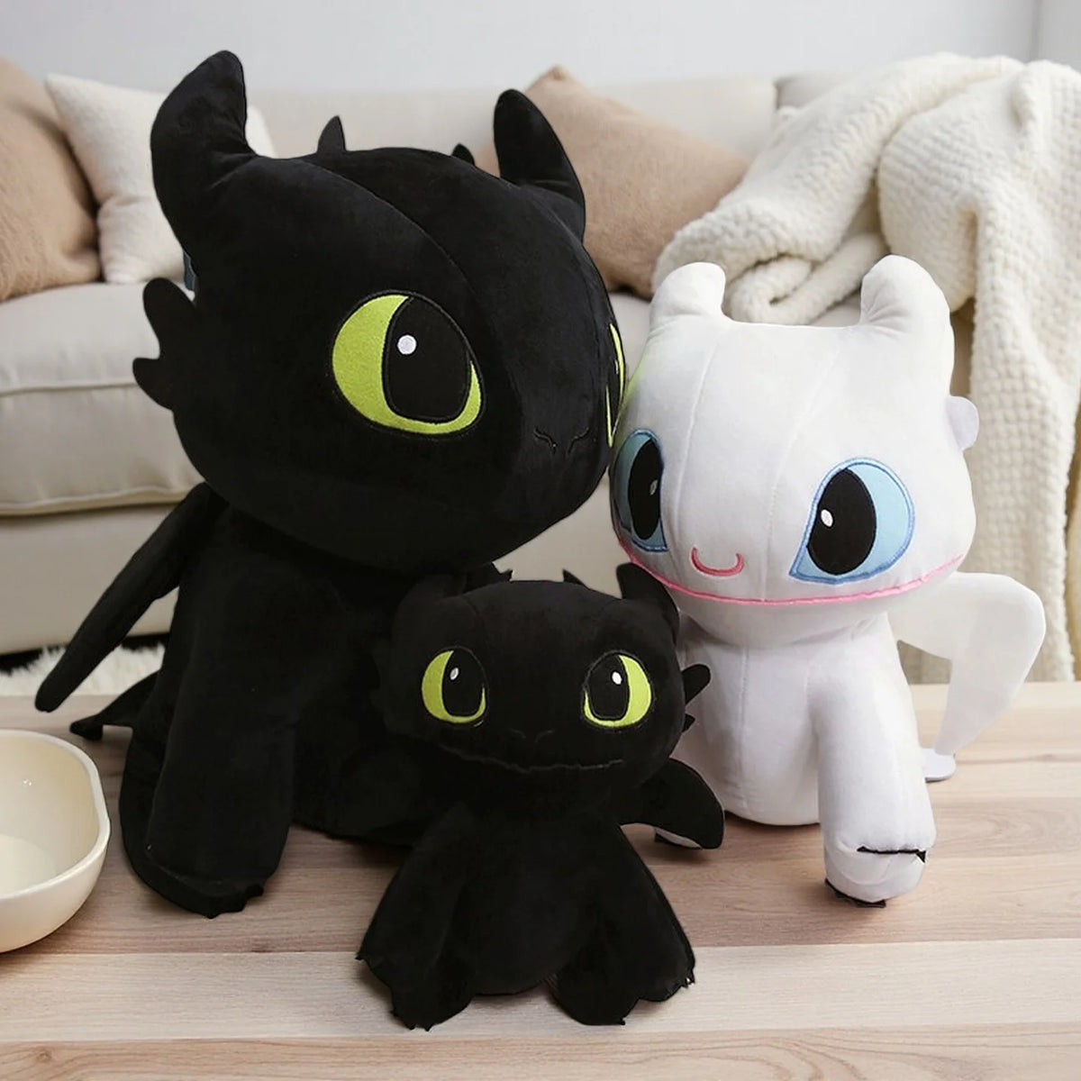 Anime Toothless Night Fury Plush Toys How to Train Your Dragon Peripheral Stuffed Doll Kawaii Sofa Decor Birthday Gifts for Kids