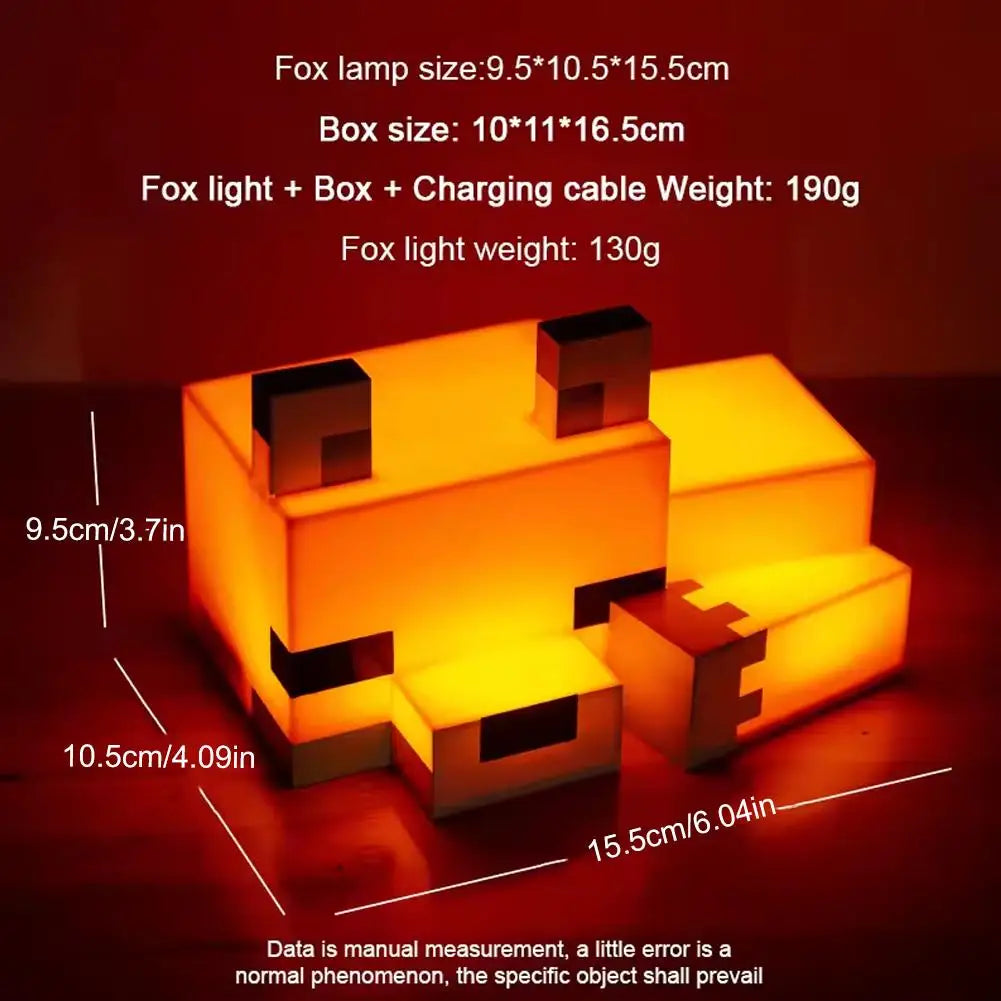 Fox Free Standing Desk Light, Gaming Room Home Decor and Merchandise for Boys and Girls, Nightlight Gift for Playroom Bedroom
