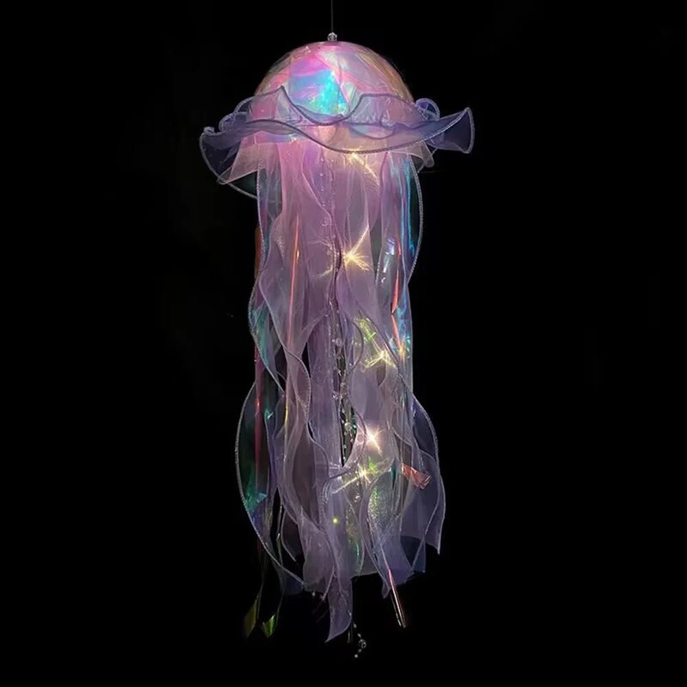 5-1PCS RGB Jellyfish Lamp Colorful Night Light Jellyfish Atmosphere Light Lamp Hanging Ceiling Lantern Creative Jellyfish Lamp