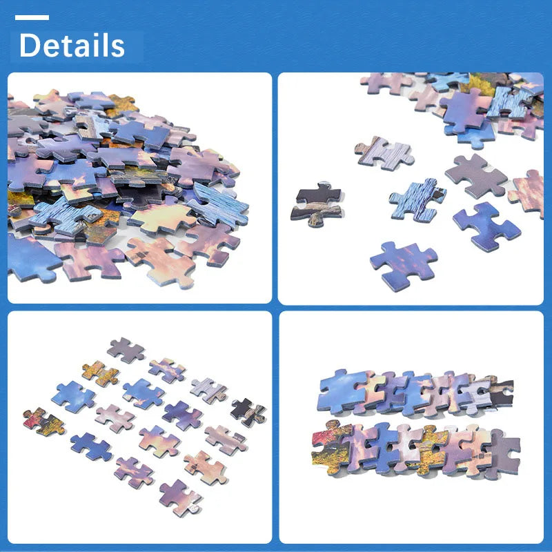 Mini Jigsaw Puzzle 1000 Pieces for Adults Van Gogh the Starry Night Environmentally Friendly Paper Christmas Gift Toy