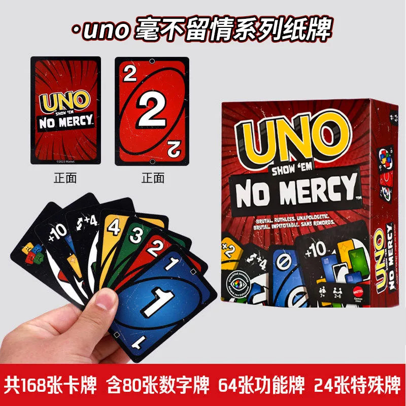 Original Mattel  Show ‘Em No Mercy Card Game Deck Poker Geunine Brand Christmas Gifts Family Parties/Travel Table Games
