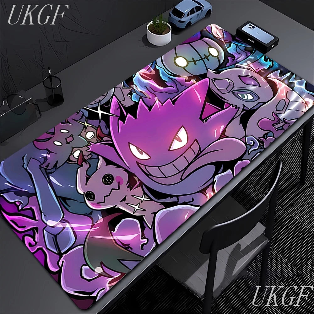 Cute Anime Mouse Pad G-Gengar Gamer Mousepads Big Gaming Mousepad Large Keyboard Mat Desk Pad for Computer Laptop XXL Mouse Pads