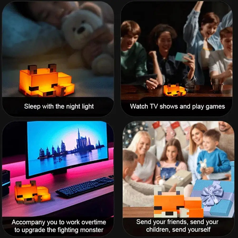Fox Free Standing Desk Light, Gaming Room Home Decor and Merchandise for Boys and Girls, Nightlight Gift for Playroom Bedroom