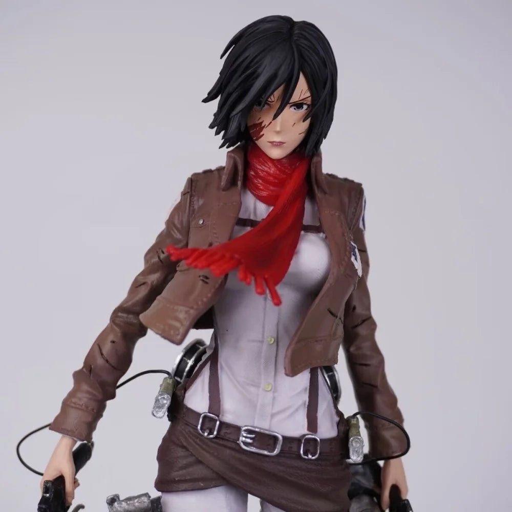 Anime Attack on Titan Figures Mikasa Ackerman Figure 30Cm/11.81Inch PVC Ackerman Action Figure Collection Model Toys Gifts