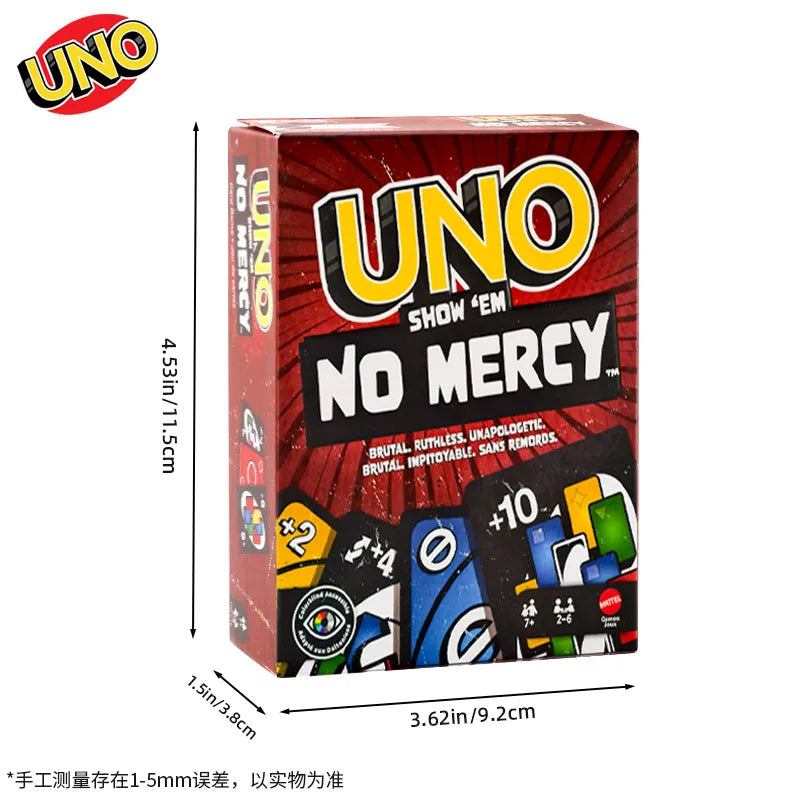 Original Mattel  Show ‘Em No Mercy Card Game Deck Poker Geunine Brand Christmas Gifts Family Parties/Travel Table Games