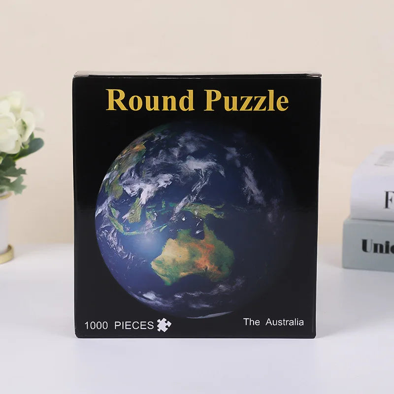1000Pcs Giant Space Moon Earth Puzzle Matte Surface Dustproof Adult Puzzle Starry Sky Plane Puzzle Wall Decoration Gift